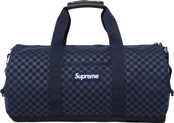 Printed Check Duffle Bag